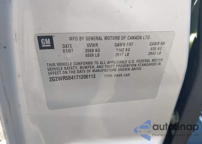 2G2WR584171206113: 43297013