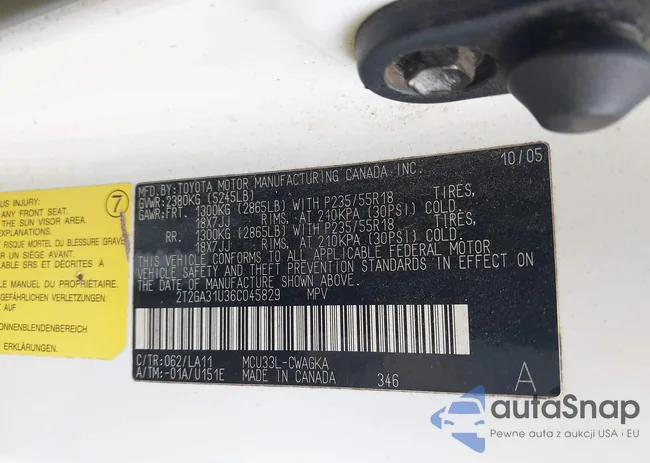 2T2GA31U36C045829: 43297069