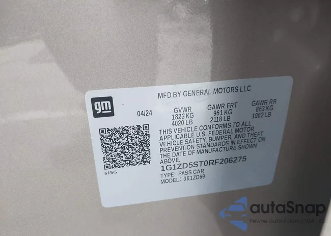 1G1ZD5ST0RF206275: 43297229