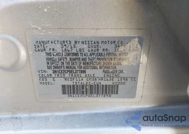 3N1CE2CP0EL377895: 43297260