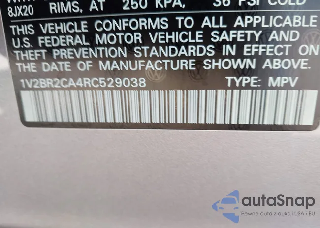 1V2BR2CA4RC529038: 43297300