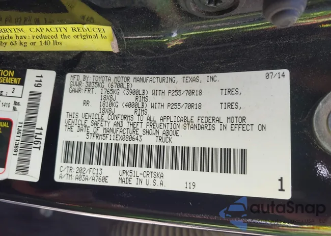 5TFRM5F11EX080643: 43296399