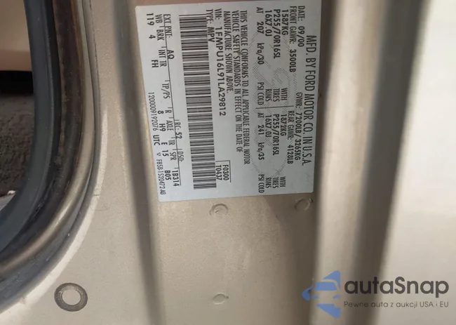 1FMPU16L91LA29812: 43296416