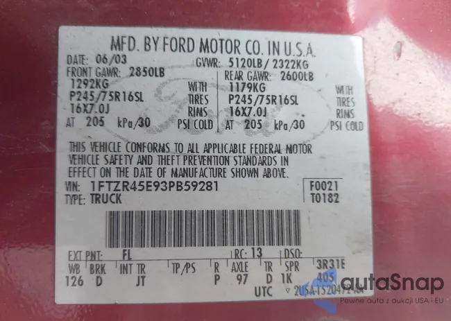 1FTZR45E93PB59281: 43296602