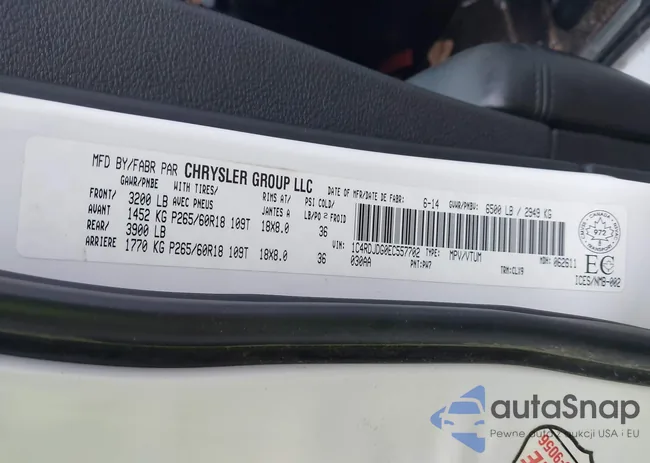 1C4RDJDG0EC557702: 43296656