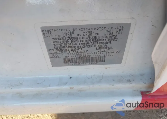 3N1CN8EV1SL834174: 43296660