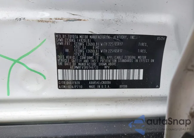 4T3MWRFV3RU146733: 43297931