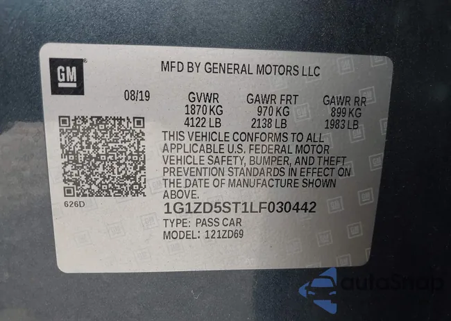 1G1ZD5ST1LF030442: 43298093