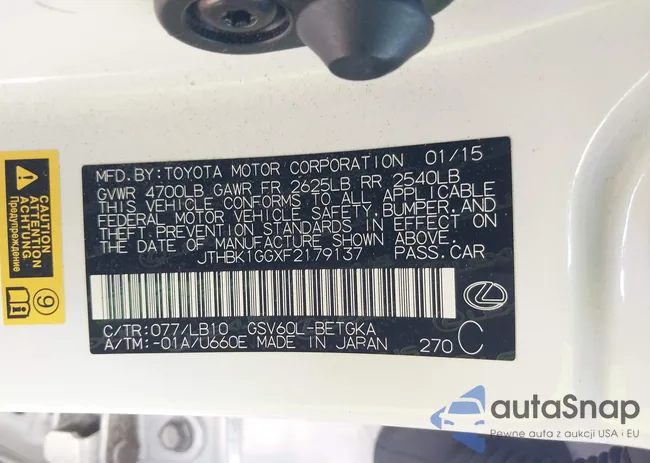 JTHBK1GGXF2179137: 43298124