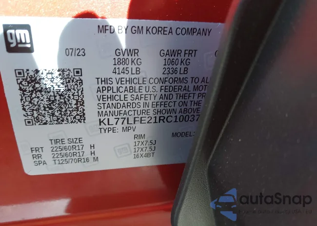 KL77LFE21RC100376: 43298142