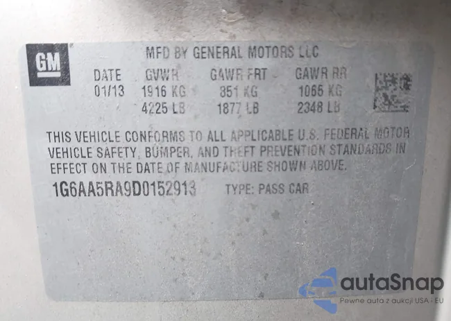 1G6AA5RA9D0152913: 43298193