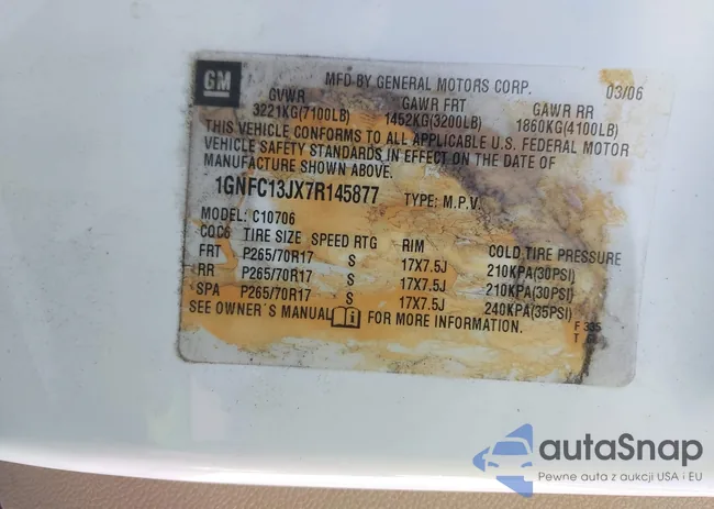 1GNFC13JX7R145877: 43298225