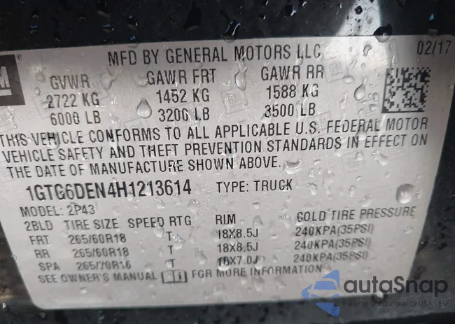 1GTG6DEN4H1213614: 43298256