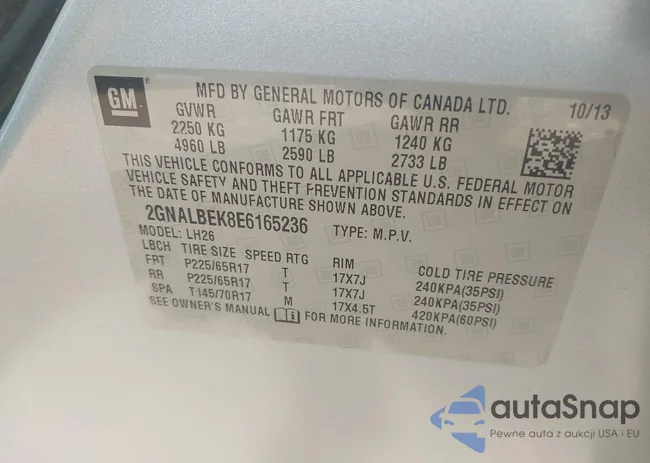 2GNALBEK8E6165236: 43298371