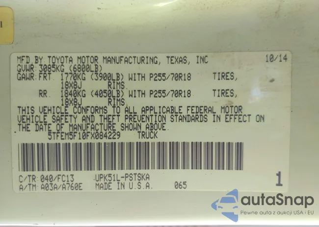 5TFEM5F10FX084229: 43297702