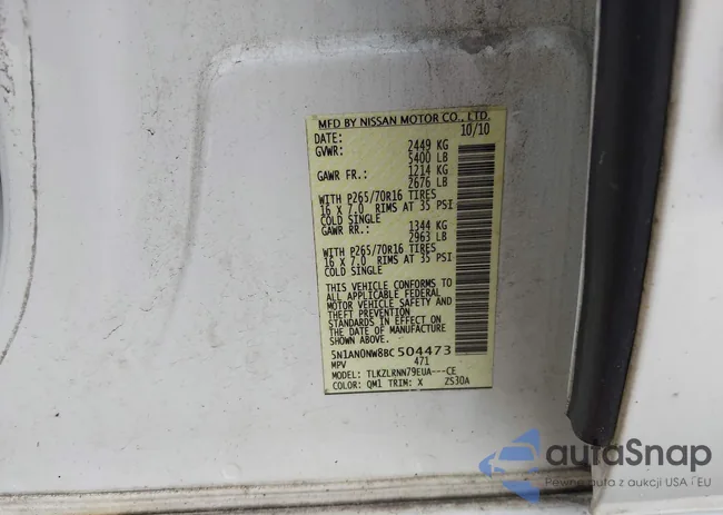 5N1AN0NW8BC504473: 43297758