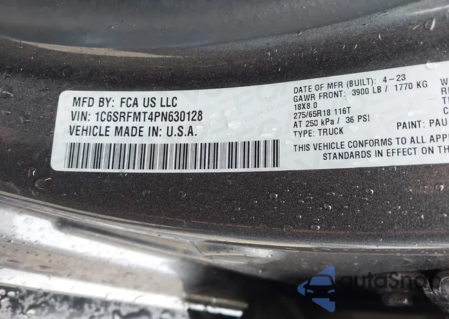 1C6SRFMT4PN630128: 43297763