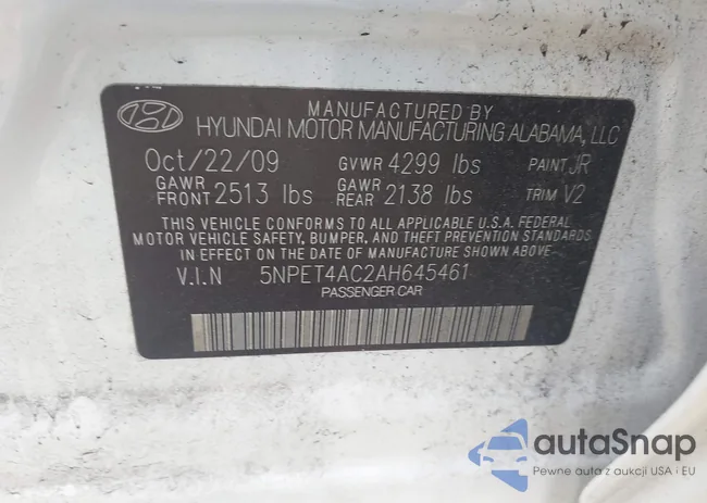 5NPET4AC2AH645461: 43298783