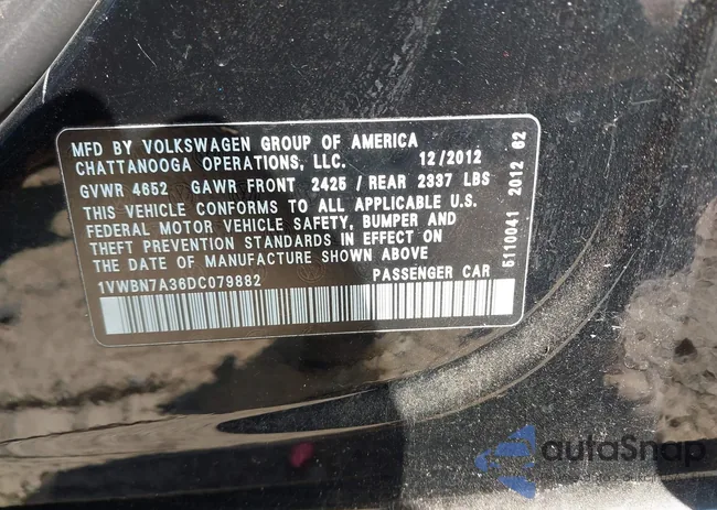 1VWBN7A36DC079882: 43298836