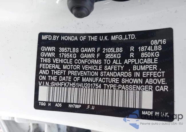 SHHFK7H51HU201754: 43298859