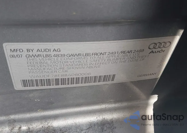 WAUDF78E88A060006: 43299031