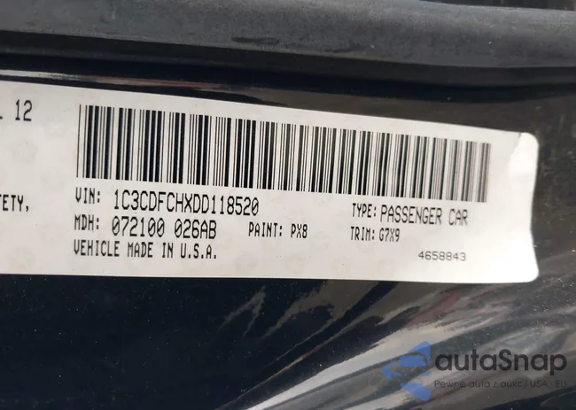 1C3CDFCHXDD118520: 43299041