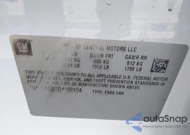 1G1JC5SG1D4163184: 43299118