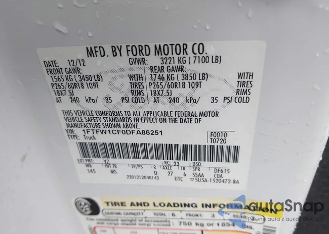 1FTFW1CF0DFA86251: 43299173