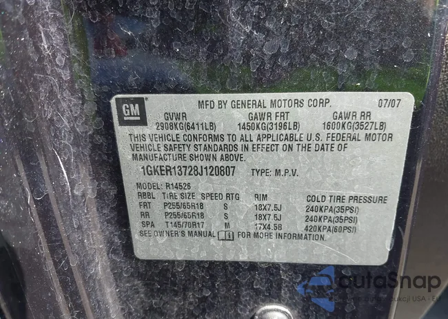 1GKER13728J120807: 43299197