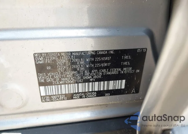 2T3LWRFV2KW011342: 43299242