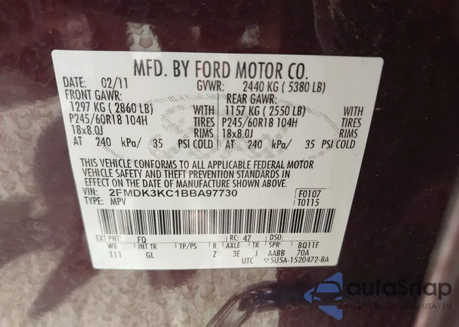 2FMDK3KC1BBA97730: 43298406