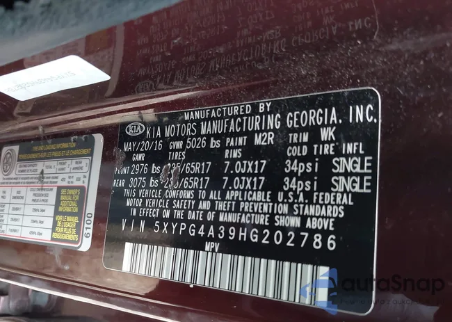 5XYPG4A39HG202786: 43298446