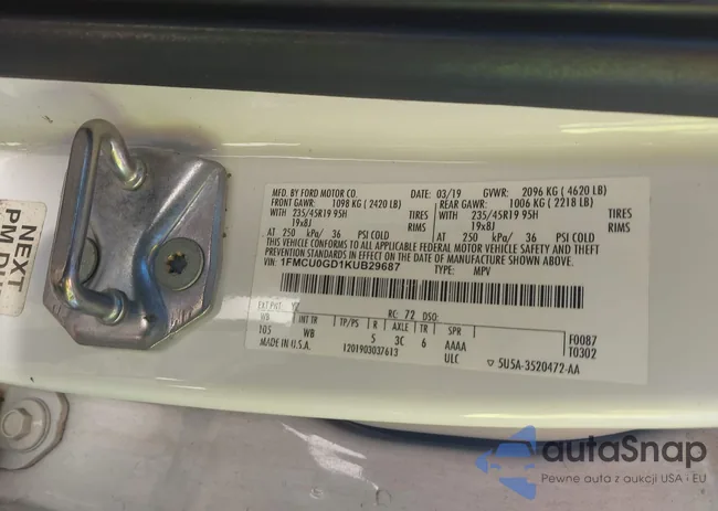 1FMCU0GD1KUB29687: 43298596