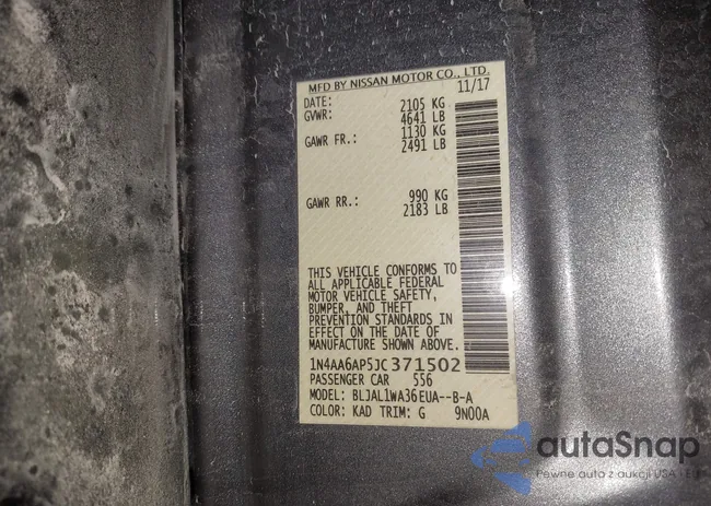 1N4AA6AP5JC371502: 43298633