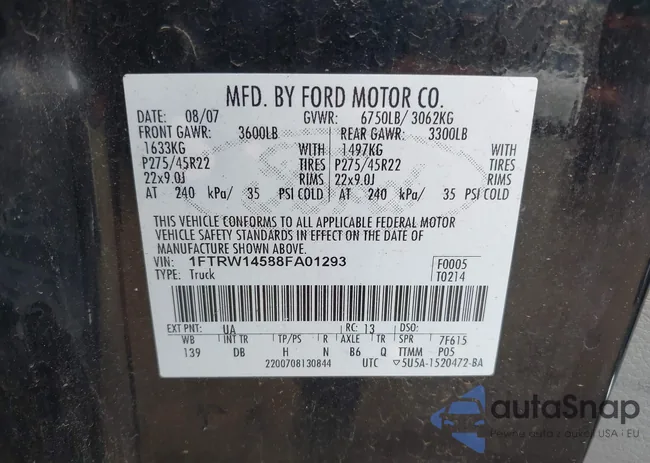 1FTPW14578KE06673: 43298699