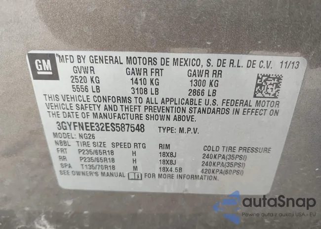 3GYFNEE32ES587548: 43298731