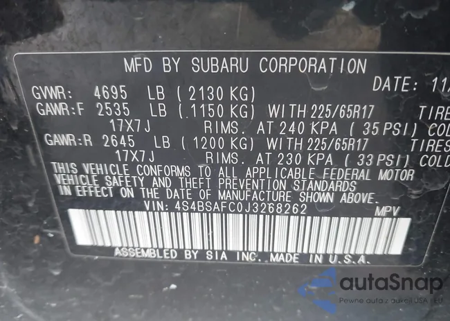 4S4BSAFC0J3268262: 43299810