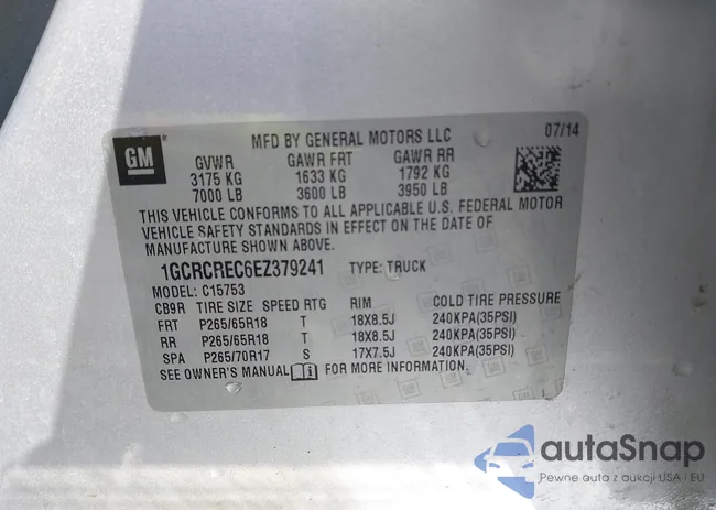 1GCRCREC6EZ379241: 43299886