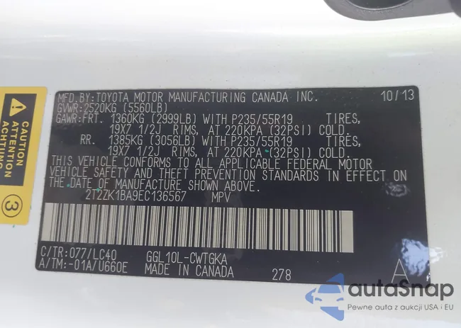 2T2ZK1BA9EC136567: 43299905