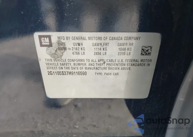 2G1105S37H9116590: 43299992