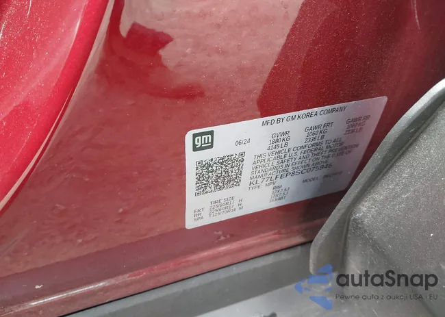 KL77LFEP8SC075946: 43300112