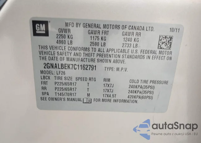 2GNALBEK7C1162791: 43300196