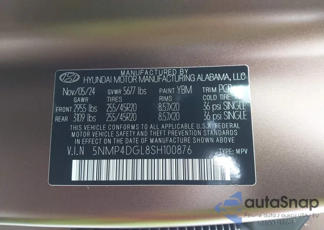 5NMP4DGL8SH100876: 43300316