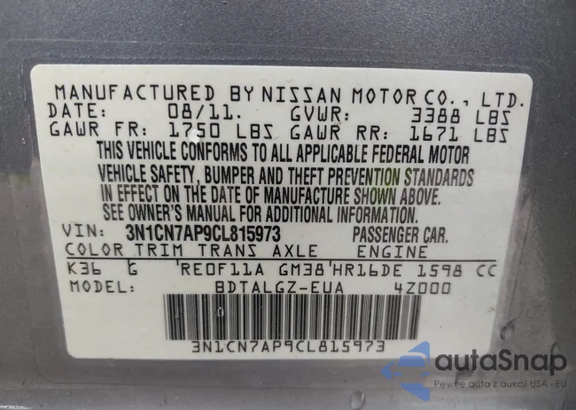 3N1CN7AP9CL815973: 43299380