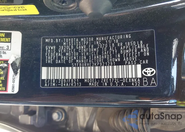 5YFBURHE2KP921291: 43299384