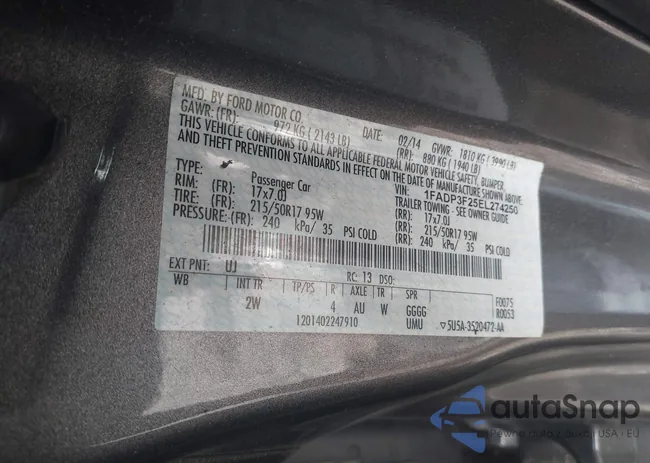 1FADP3F25EL274250: 43299418