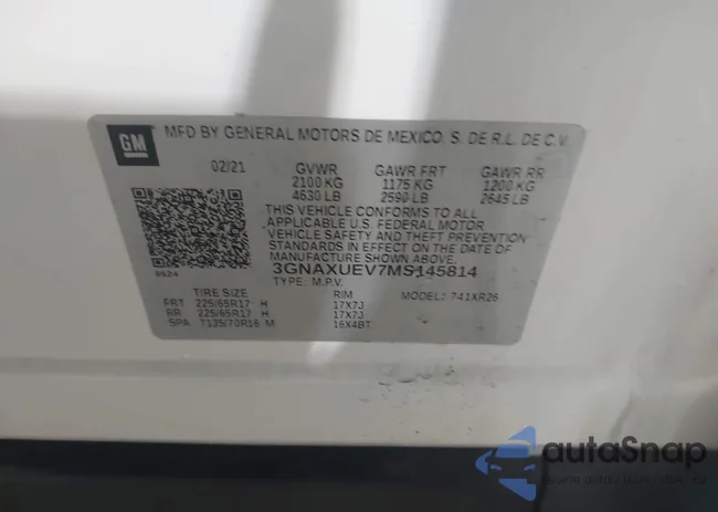 3GNAXUEV7MS145814: 43299462