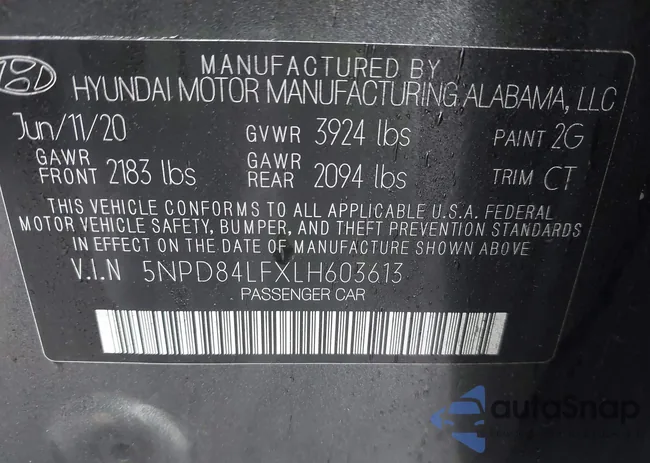 5NPD84LFXLH603613: 43299574