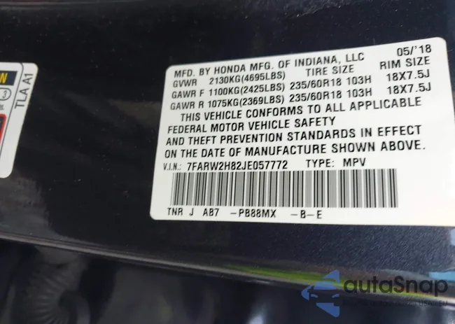 7FARW2H82JE057772: 43299604