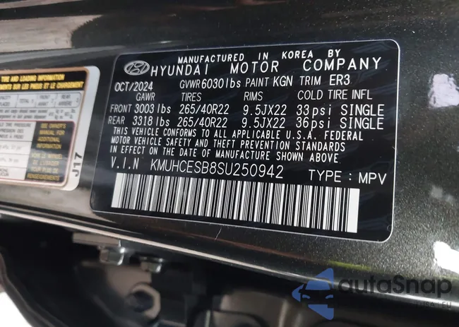 KMUHCESB8SU250942: 43299627